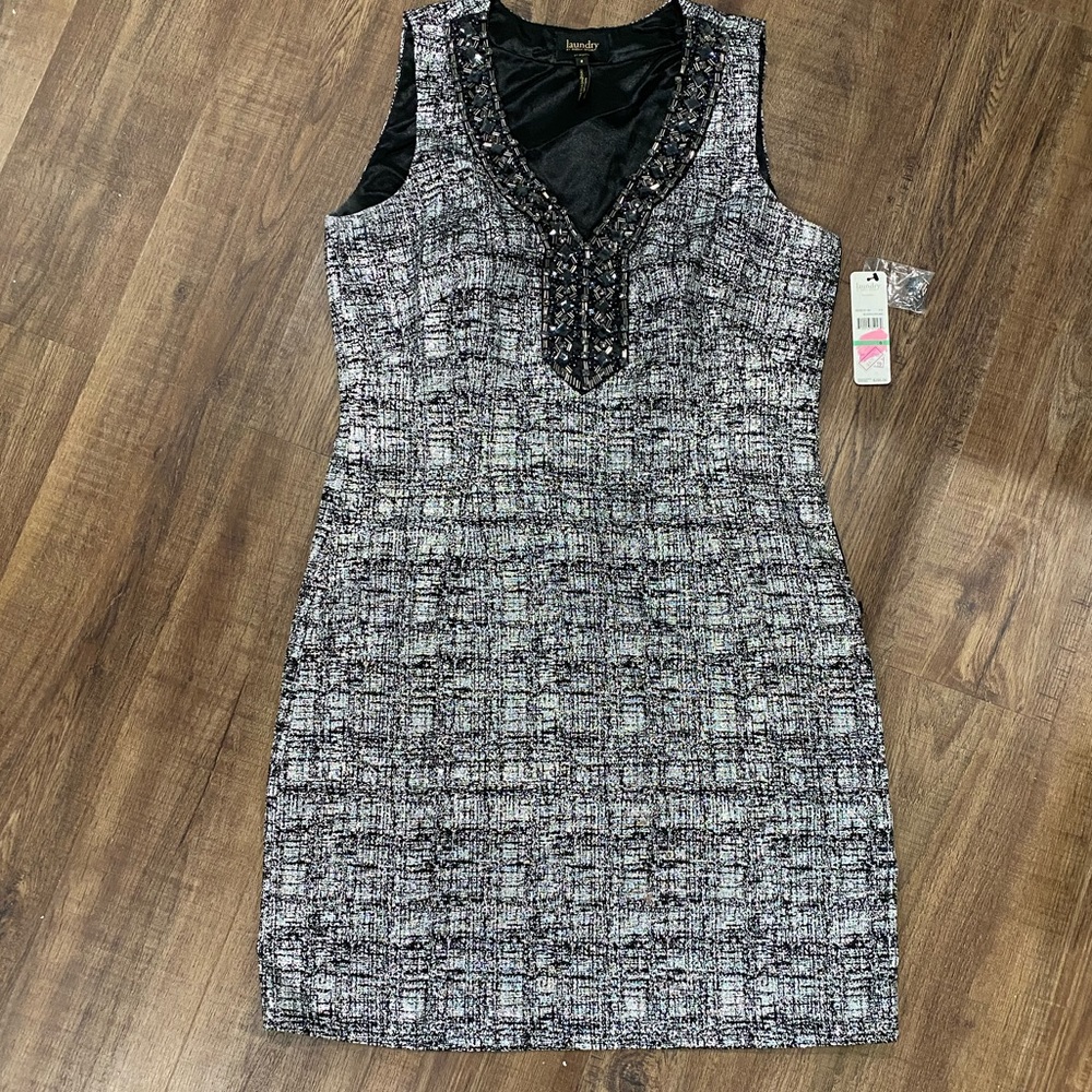 Black & Silver Dress with Beading